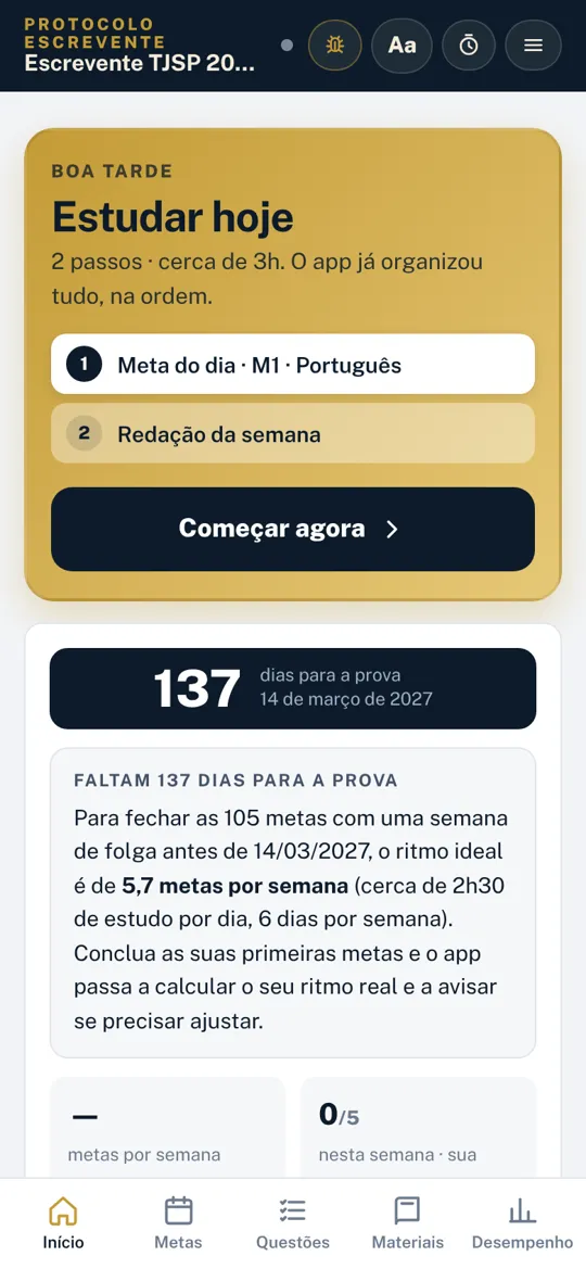 Escrevente no celular