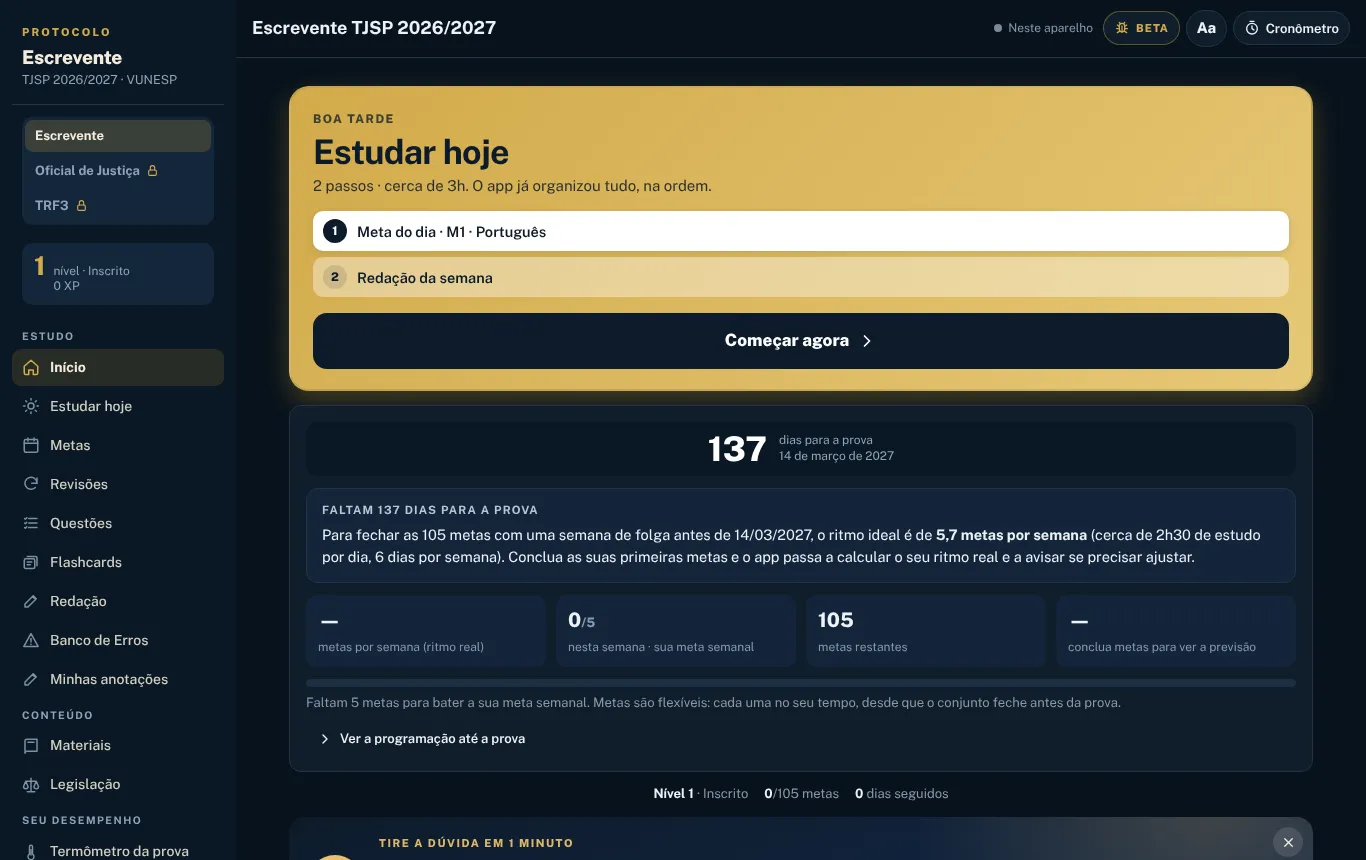 App no notebook no modo escuro