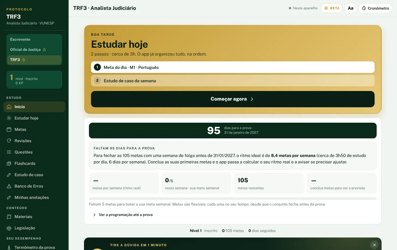 App no notebook: início do TRF3